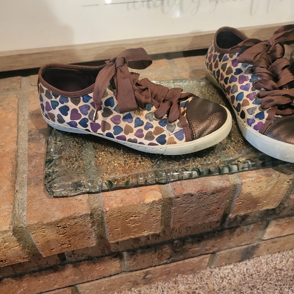 Brighton 'Lovely' Multi Heart Canvas Shoes - Picture 2 of 16